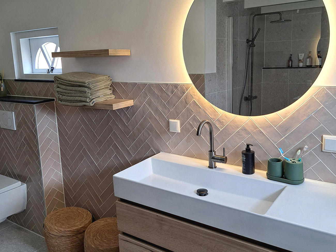 Ton sur ton badkamer