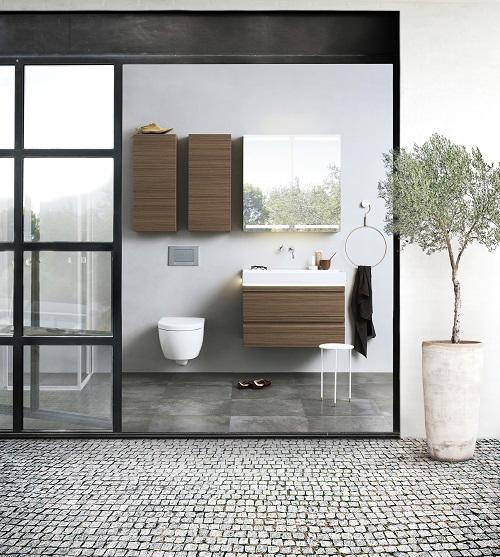 Een badkamer zonder tegels