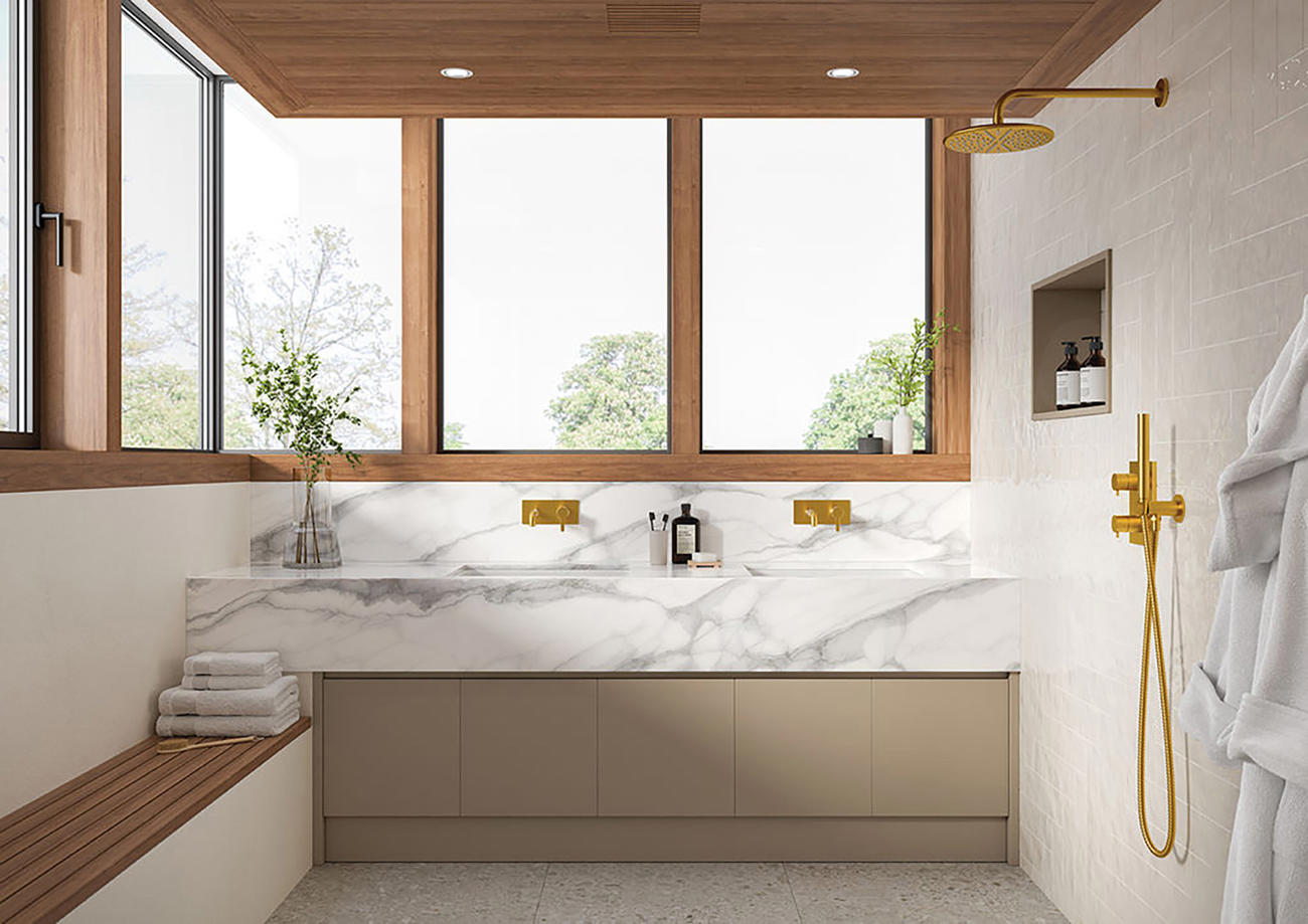 7462679 5716179 Silhouet HS1 Concealed Shower Basin Brushed Brass Total Miljoe SE