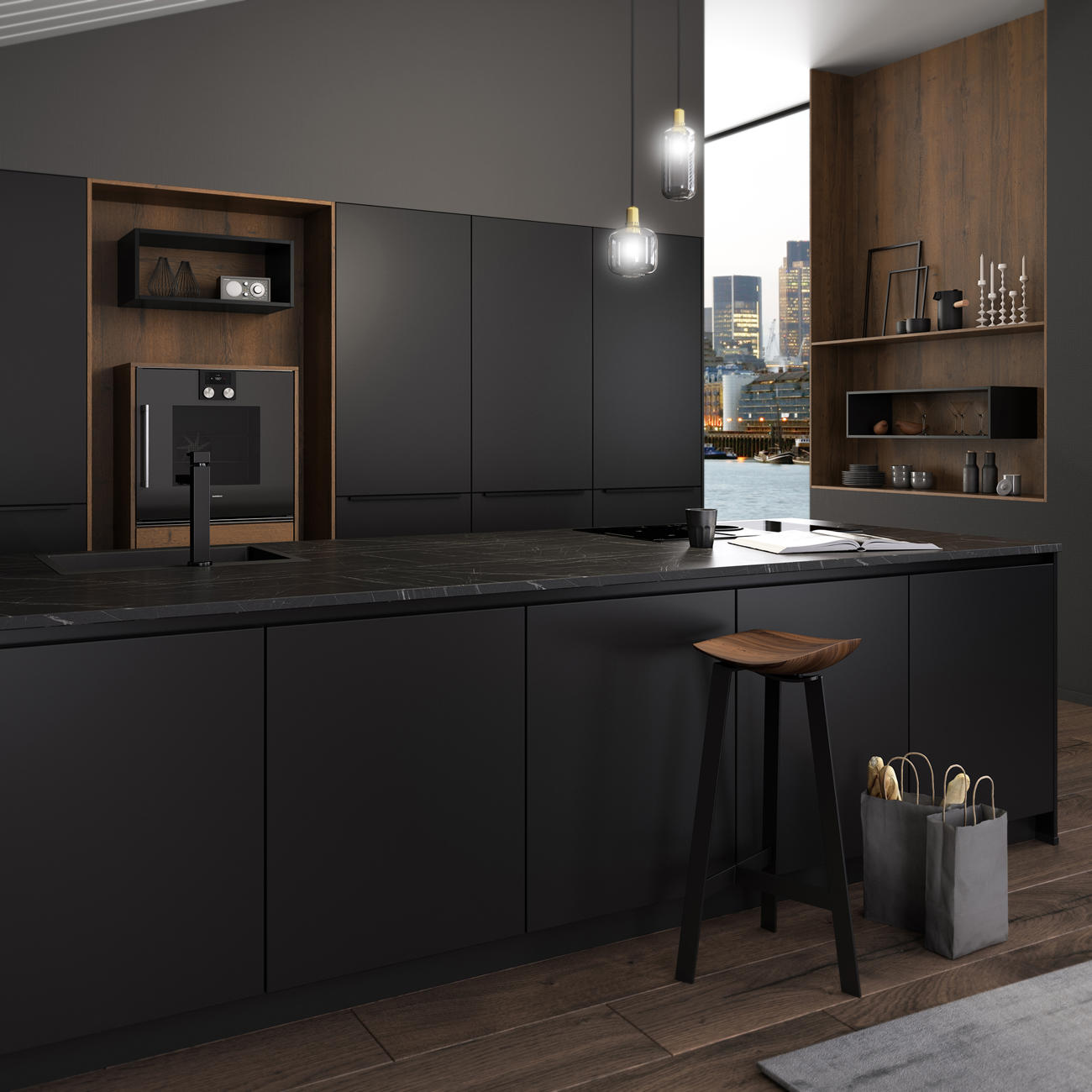 S73 SENSE Schwarz Eiche Braun 483 Detail