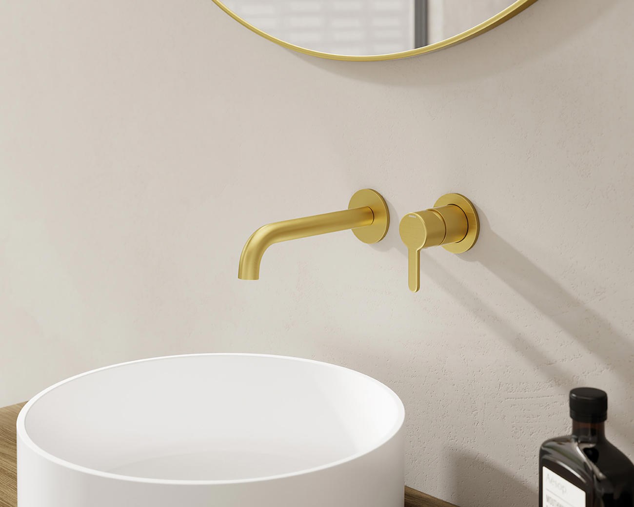7461679 Silhouet Basin Concealed Miljo Brushed Brass