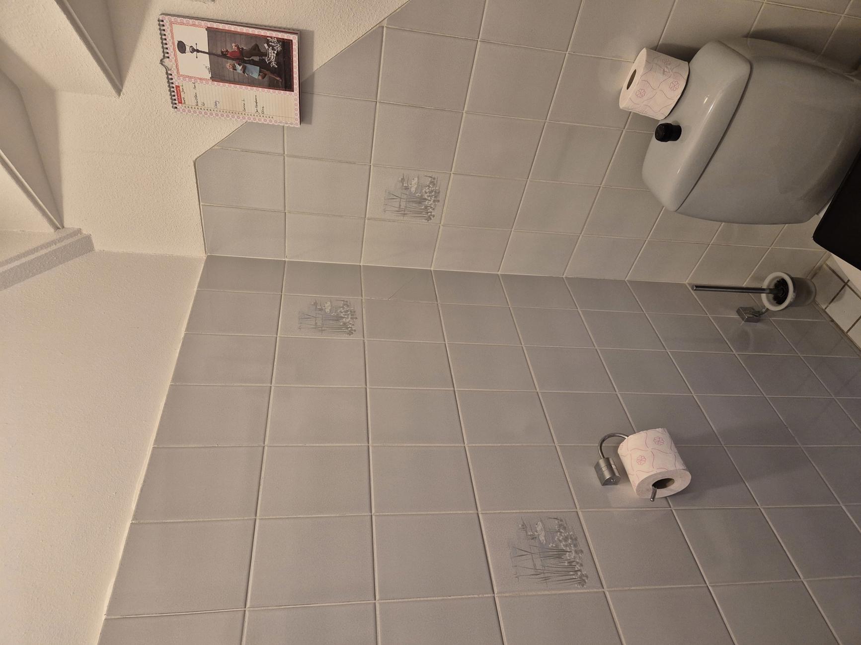 Oude indeling badkamer voor renovatie