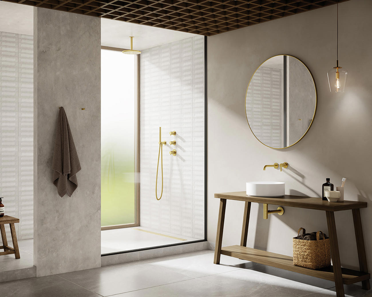 5704479 Silhouet HS2 Concealed Kit Outer Parts And 7461679 Silhouet Basin Concealedmiljo Brushed Brass