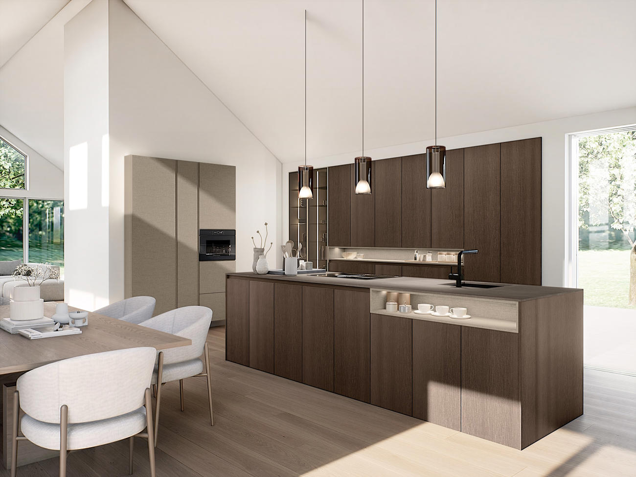 Trendkitchen 6 METALL V CLOUDY Mocca TEXTILO H Jute